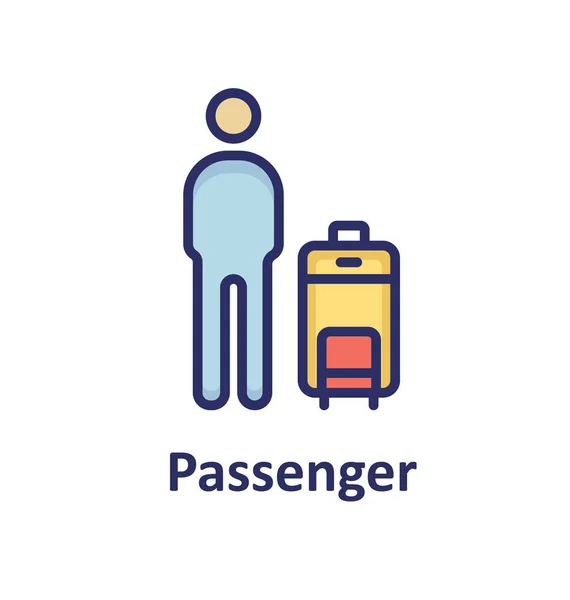 Traveller Isolated Vector Icon Which Can Easily Modify Edit — Stock Vector