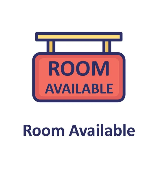 Rooms Available Isolated Vector Icon Which Can Easily Modify Edit — Stock Vector