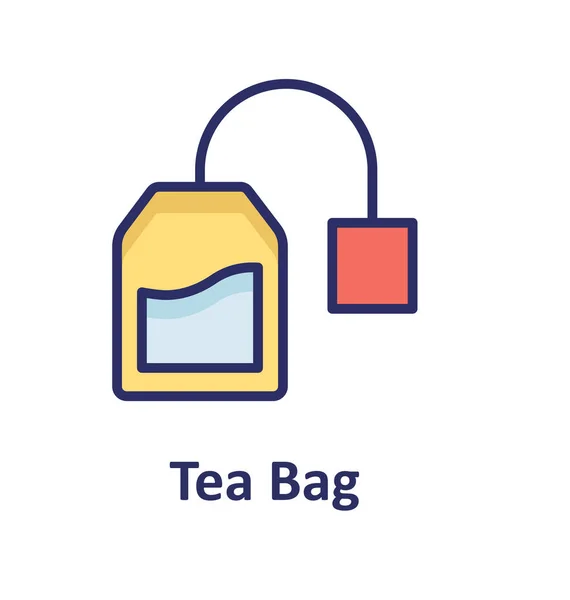 Τσάι Τσάντα Απομονωμένες Διάνυσμα Εικονίδιο Οποίο Μπορεί Εύκολα Τροποποιήσετε Επεξεργαστείτε — Διανυσματικό Αρχείο
