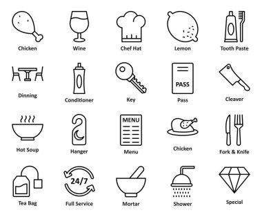 Misafirhane ve Lodge vektör simgeleri kolayca değiştirilebilir veya düzenlediğiniz ayarla