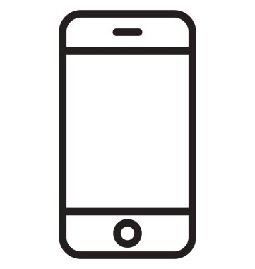 Kolayca düzenlemek veya değiştirmek cep telefonu izole vektör simge