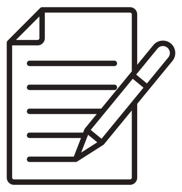 Makale kolayca düzenlemek veya değiştirmek izole vektör simge yazma