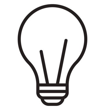 Kolayca düzenlemek veya değiştirmek ampul izole vektör simge