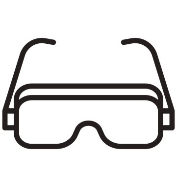 Kolayca düzenlemek veya değiştirmek göz çerçevesi izole vektör simgesi