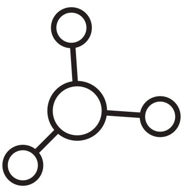 Kolayca düzenlemek veya değiştirmek atom daireler izole vektör simgesi