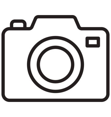 Kolayca düzenlemek veya değiştirmek kamera izole vektör simgesi