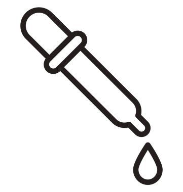 Kolayca düzenlemek veya değiştirmek kimyasal damlalık izole vektör simge