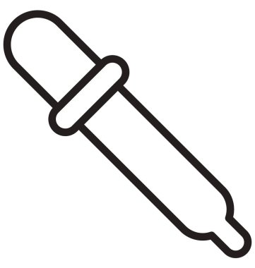 Kolayca düzenlemek veya değiştirmek kimyasal damlalık izole vektör simge