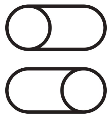 Kolayca düzenlemek veya değiştirmek iki durumlu düğme izole vektör simgesi