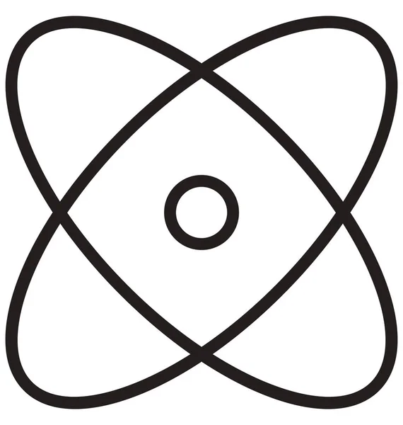 Atom Icono Vector Aislado Que Puede Modificar Editar Fácilmente — Archivo Imágenes Vectoriales