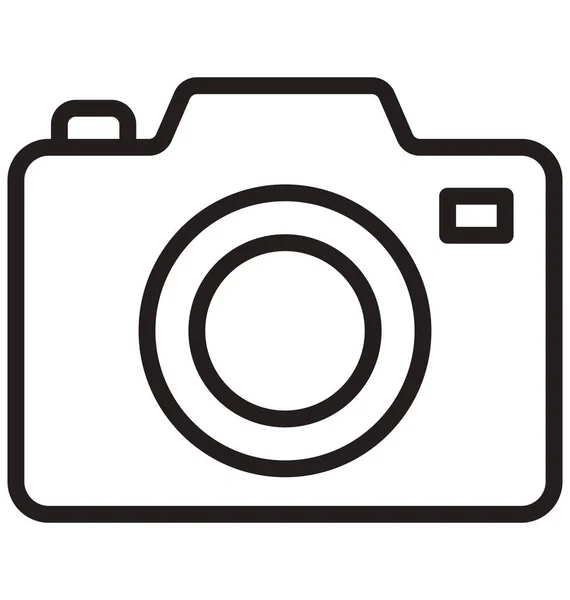 Geïsoleerde Vector Camerasymbool Waarin Gemakkelijk Kunt Wijzigen Bewerken — Stockvector