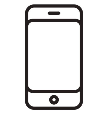 Kolayca düzenlemek veya değiştirmek cep telefonu izole vektör simge