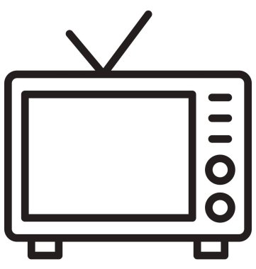 Eski bir tv kolayca düzenlemek veya değiştirmek izole vektör simge