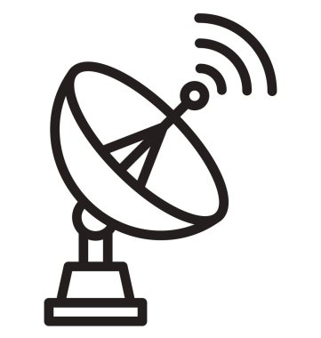 Kolayca düzenlemek veya değiştirmek çanak anten izole vektör simge