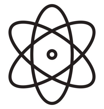 Kolayca düzenlemek veya değiştirmek atom izole vektör simge