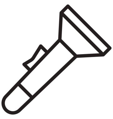 Kolayca düzenlemek veya değiştirmek el feneri izole vektör simge