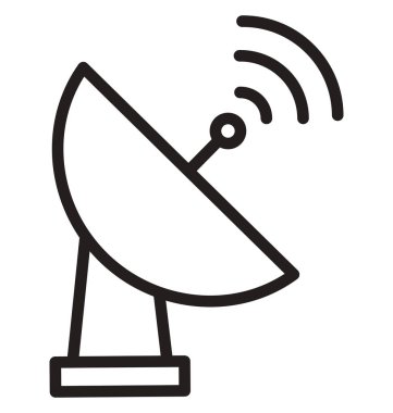 Kolayca düzenlemek veya değiştirmek çanak anten izole vektör simge