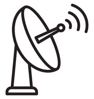 Kolayca düzenlemek veya değiştirmek çanak anten izole vektör simge