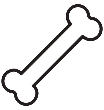 Kolayca düzenlemek veya değiştirmek kemik izole vektör simge