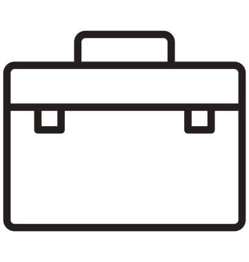 Kolayca düzenlemek veya değiştirmek çanta izole vektör simge