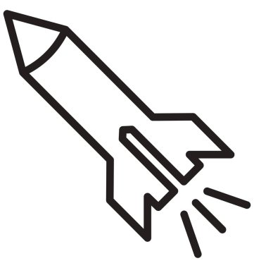 Kolayca düzenlemek veya değiştirmek uzay gemisi izole vektör simge