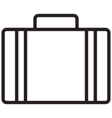 Kolayca düzenlemek veya değiştirmek çanta izole vektör simge