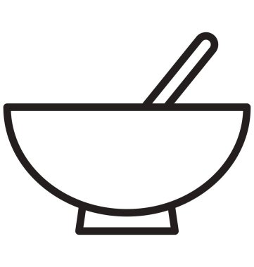 Kolayca düzenlemek veya değiştirmek kase değirmeni izole vektör simgesi