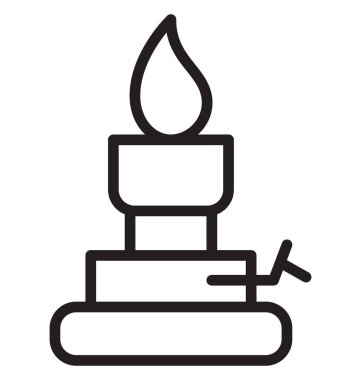 Yanan Mum kolayca düzenlemek veya değiştirmek izole vektör simge