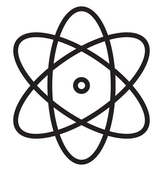 Изолированный Векторный Значок Атома Который Легко Изменять Редактировать — стоковый вектор