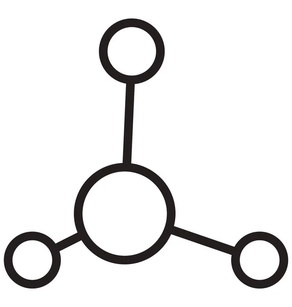 Icône Vectorielle Isolée Atome Qui Peut Facilement Modifier Modifier — Image vectorielle