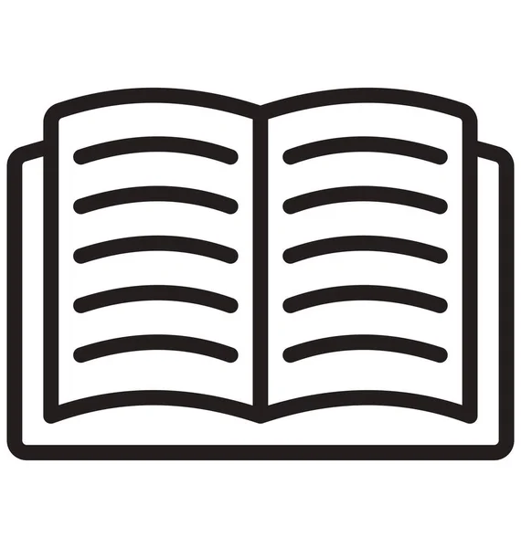 Εικονίδιο Απομονωμένες Διάνυσμα Βιβλίου Που Μπορεί Εύκολα Τροποποιήσετε Επεξεργαστείτε — Διανυσματικό Αρχείο