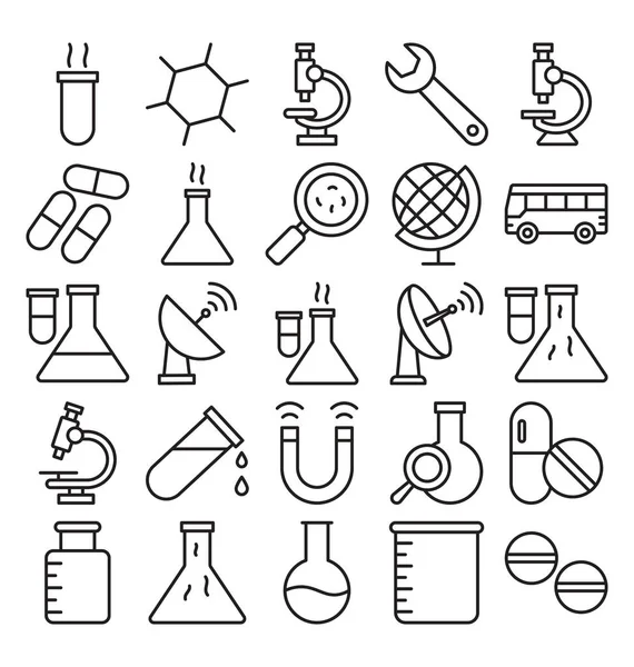 Conjunto Iconos Vectoriales Aislados Ciencia Tecnología Que Pueden Modificar Editar — Archivo Imágenes Vectoriales