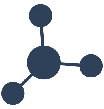 Kolayca düzenlemek veya değiştirmek atom daireler izole vektör simgesi