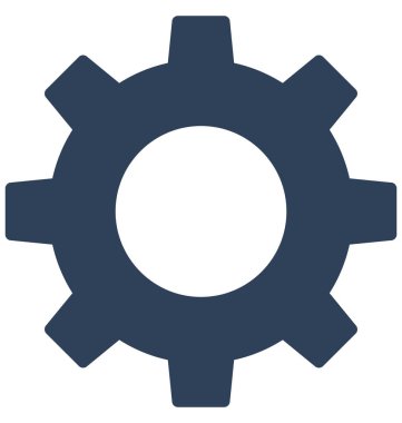 Kolayca düzenlemek veya değiştirmek cog izole vektör simge