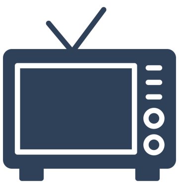 Eski bir tv kolayca düzenlemek veya değiştirmek izole vektör simge