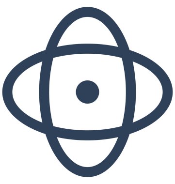 Kolayca düzenlemek veya değiştirmek atom izole vektör simge