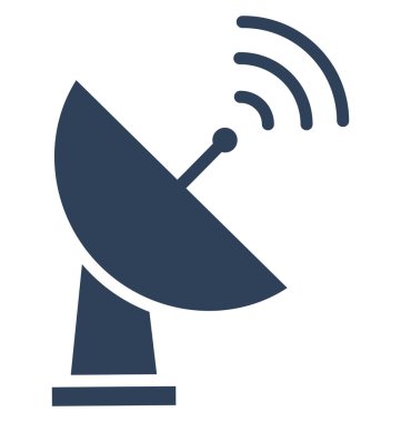 Kolayca düzenlemek veya değiştirmek çanak anten izole vektör simge