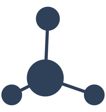 Kolayca düzenlemek veya değiştirmek atom izole vektör simge