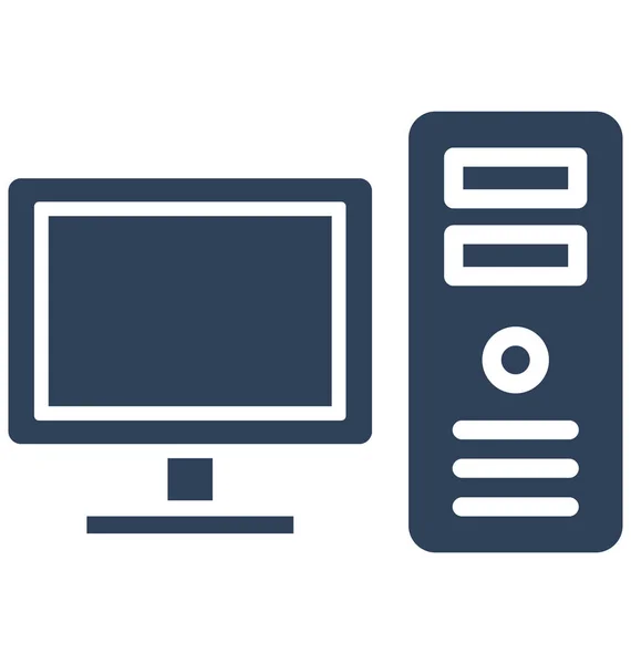 Icône Vectorielle Isolée Par Ordinateur Qui Peut Facilement Modifier Modifier — Image vectorielle