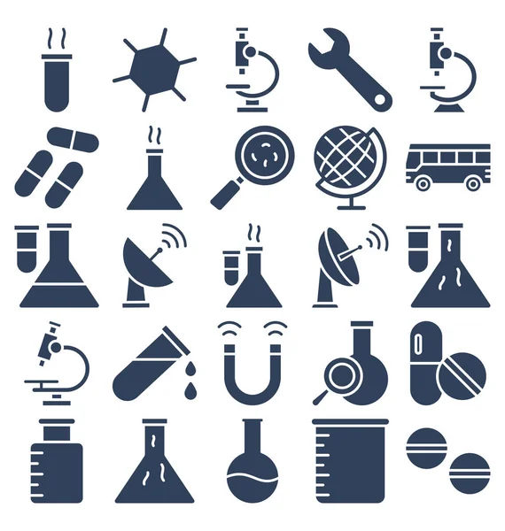Conjunto Iconos Vectoriales Aislados Ciencia Tecnología Que Pueden Modificar Editar — Archivo Imágenes Vectoriales