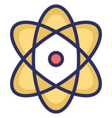 Kolayca düzenlemek veya değiştirmek atom izole vektör simge