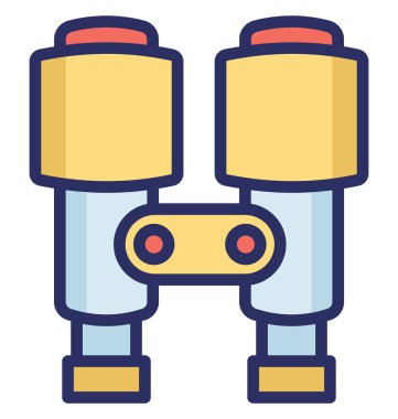 Kolayca düzenlemek veya değiştirmek dürbün izole vektör simgesi