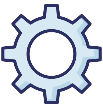 Kolayca düzenlemek veya değiştirmek cog izole vektör simge