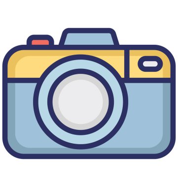 Kolayca düzenlemek veya değiştirmek kamera izole vektör simgesi