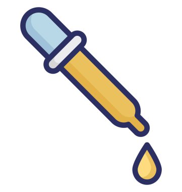 Kolayca düzenlemek veya değiştirmek kimyasal damlalık izole vektör simge