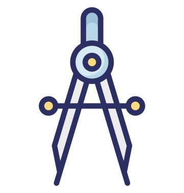 Kolayca düzenlemek veya değiştirmek pusula izole vektör simgesi