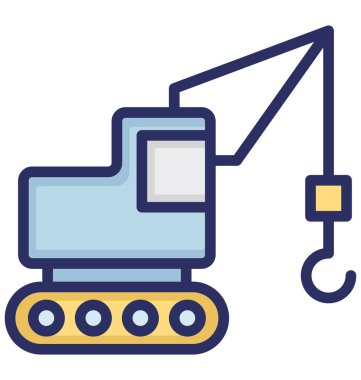 Kolayca düzenlemek veya değiştirmek buldozer izole vektör simge