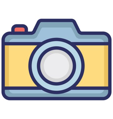 Kolayca düzenlemek veya değiştirmek kamera izole vektör simgesi