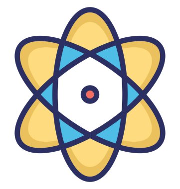 Kolayca düzenlemek veya değiştirmek atom izole vektör simge