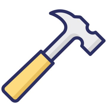 Kolayca düzenlemek veya değiştirmek pençe çekiç izole vektör simge